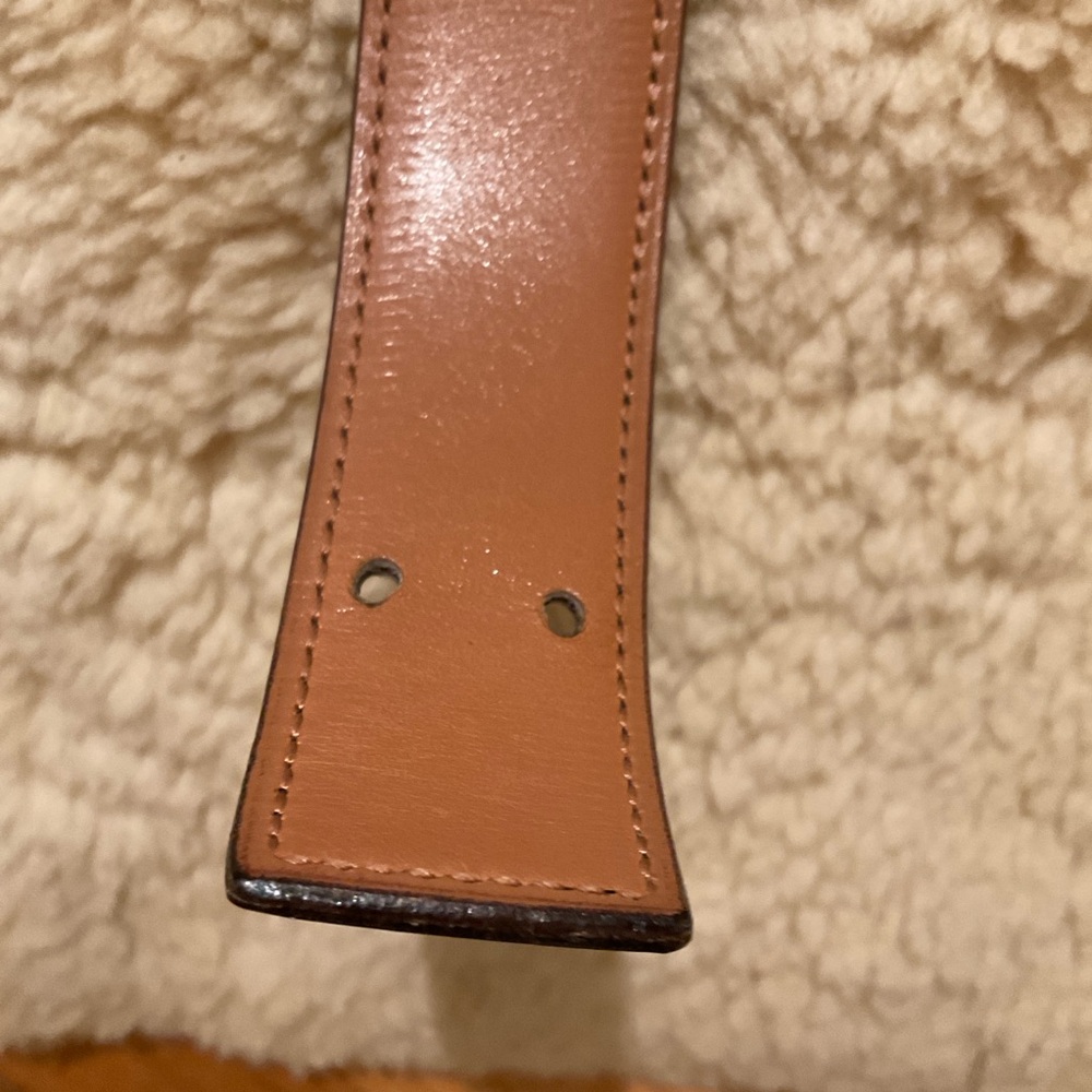 Vintage Hermès deep navy blue leather belt - Picture 6 of 14